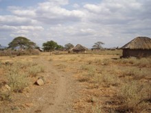 Hütten in Tindigani